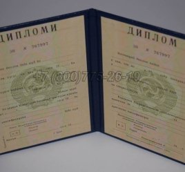Диплом о Высшем Образовании Таджикской ССР в Омске