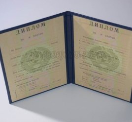 Диплом о Высшем Образовании Туркменской ССР в Омске